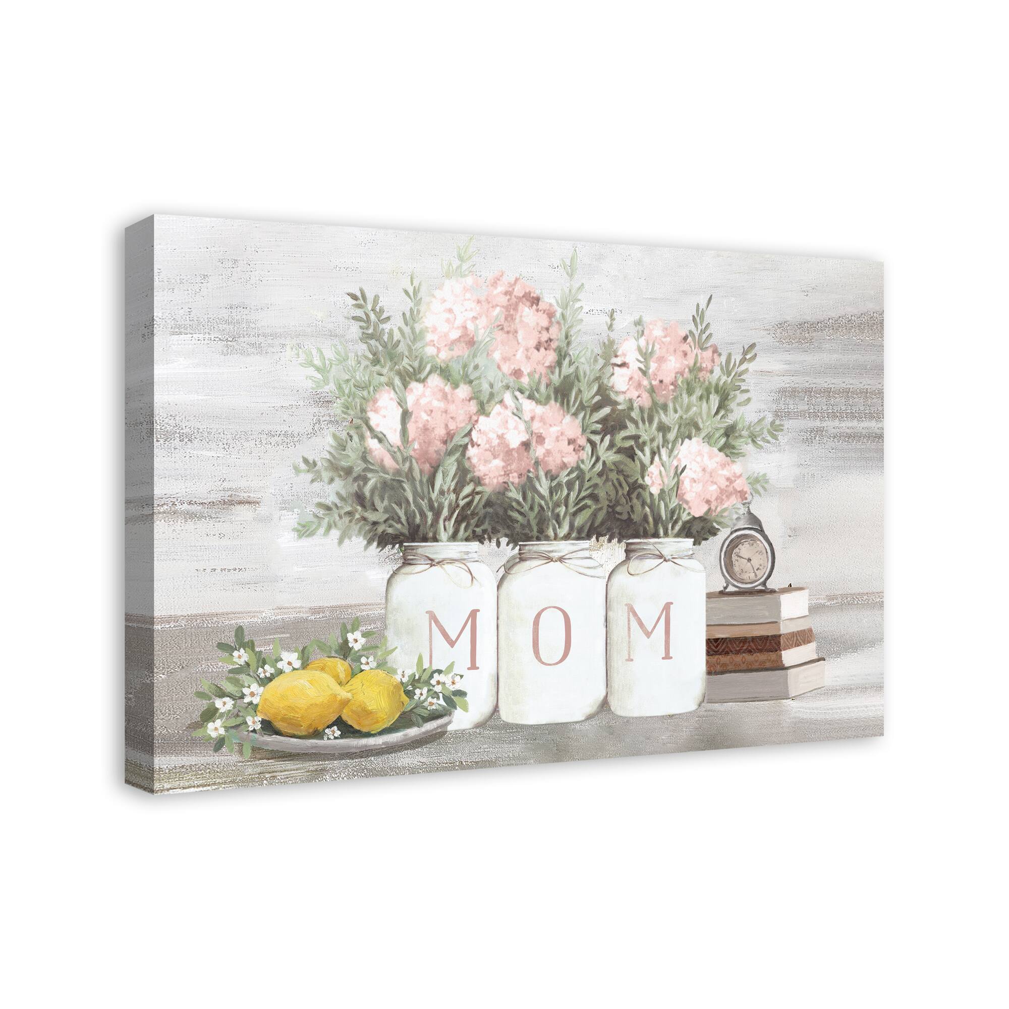 Mom Floral Still Life Canvas Wall Art